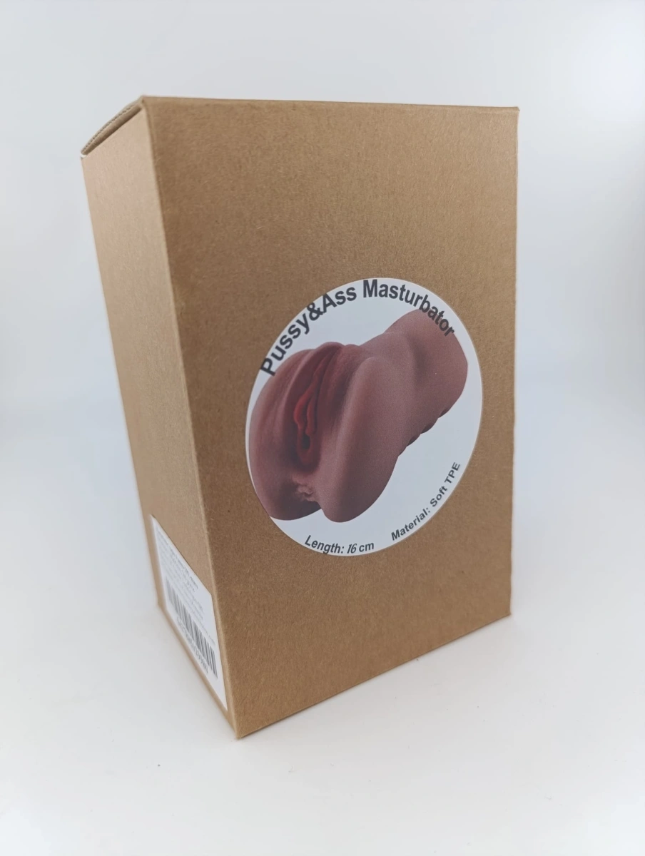 Masturbator No. 10 Vagin&Anus, Material Realist TPE, Super Moale, Maro, 16 cm, #2, Erotic24.ro