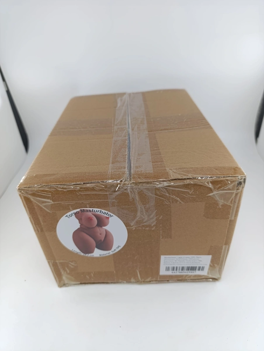 Masturbator Curvy Torso Vagin&Anus, Material Realist TPE, Super Moale, Maro, 28.5 cm, #11, Erotic24.ro