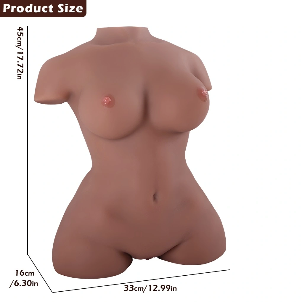 Masturbator Torso Tan Skin Vagin&Anus, Material Realist TPE, Super Moale, Maro, 45 cm, #13, Erotic24.ro