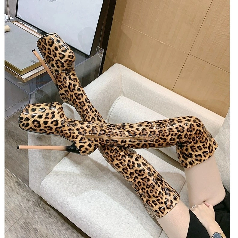 Cizme Sexy Animal Print, Marime 43, #2, Erotic24.ro