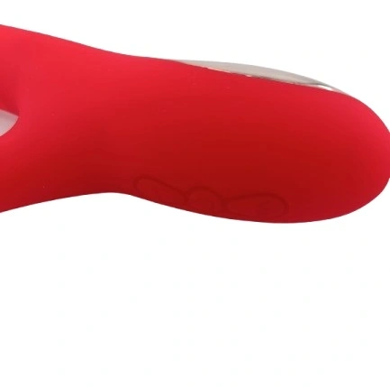 Vibrator Iepuras Rouge, 7 Moduri Vibratii, 7 Moduri Pulsatorii, Silicon, USB, Rosu, 24.2 cm, #5, Erotic24.ro