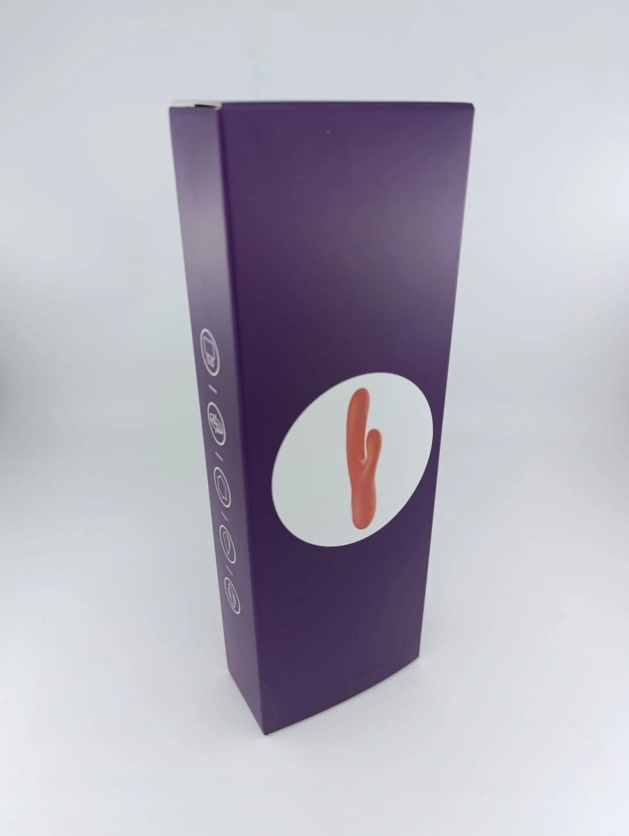 Vibrator Iepuras Rouge, 7 Moduri Vibratii, 7 Moduri Pulsatorii, Silicon, USB, Rosu, 24.2 cm, #6, Erotic24.ro