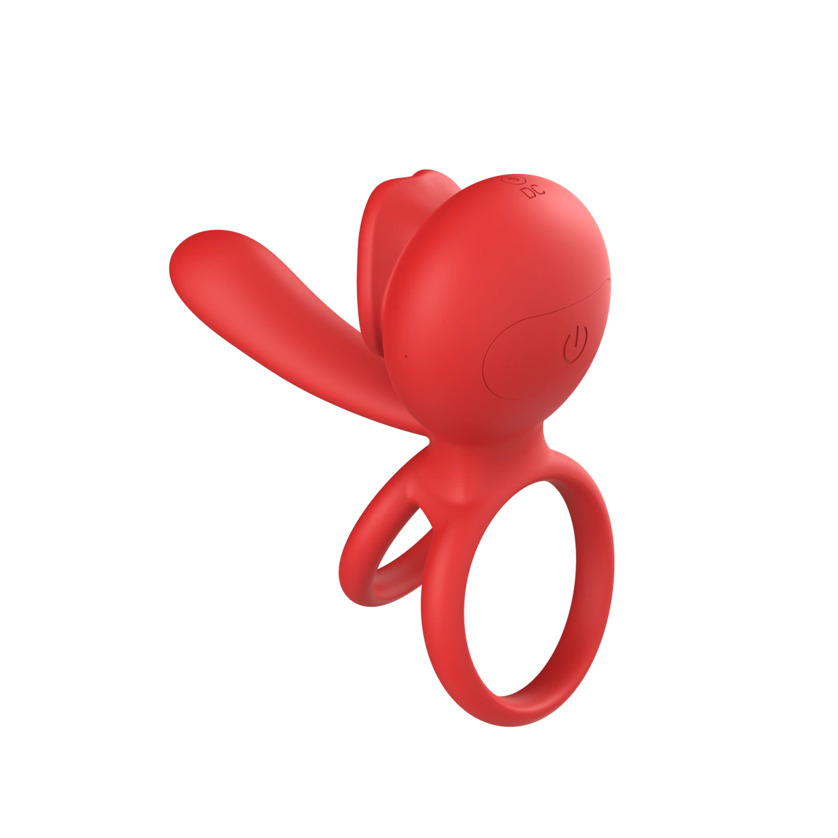 Inel de Penis Tongue Licking with Sleeve, Control Bluetooth, Aplicatie Mobila, Silicon, USB, Rosu, #8, Erotic24.ro