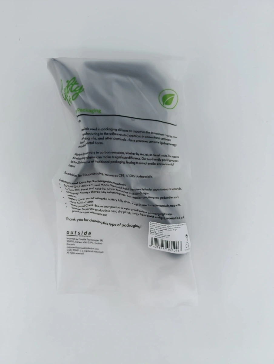 Strap-On pentru Femei Double Fun, Remote Control, 9 Moduri Vibratii, 2 Motoare, Silicon, USB, Negru, 24.5 cm, Guilty Toys, #2, Erotic24.ro