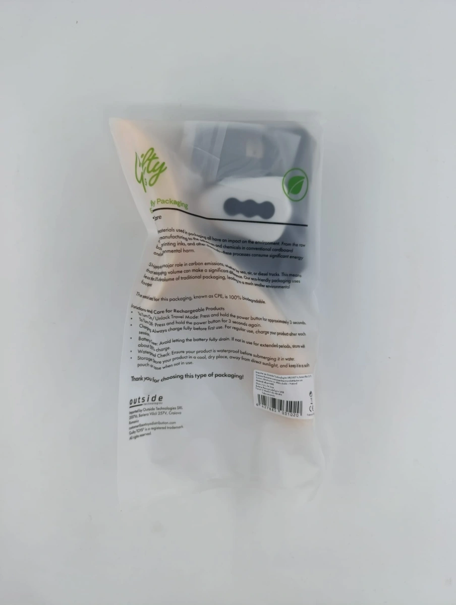 Strap-On pentru Femei Double Fun, Remote Control, 9 Moduri Vibratii, 2 Motoare, Silicon, USB, Natural, 24.5 cm, Guilty Toys, #2, Erotic24.ro