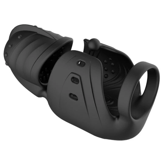 Masturbator Exciting, 10 Moduri Vibratii, 10 Moduri Rotatii, Silicon, USB Magnetic, Negru 14 cm, Nr. 3, Erotic24.ro