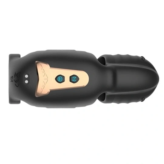 Masturbator Exciting, 10 Moduri Vibratii, 10 Moduri Rotatii, Silicon, USB Magnetic, Negru 14 cm, Nr. 4, Erotic24.ro