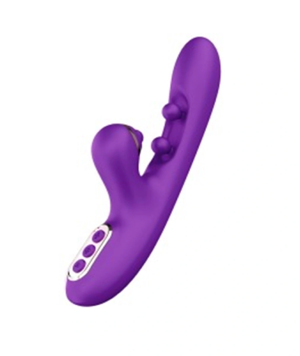 Vibrator Iepuras Royal Vibe, 10 Moduri Vibratii, 10 Moduri Stimulatoare Punctul G, Silicon, USB, Mov, 24.2 cm, Passion Labs