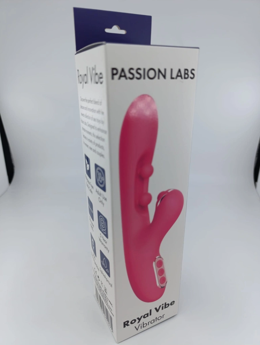 Vibrator Iepuras Royal Vibe, 10 Moduri Vibratii, 10 Moduri Stimulatoare Punctul G, Silicon, USB, Roz, 24.2 cm, Passion Labs, #2, Erotic24.ro