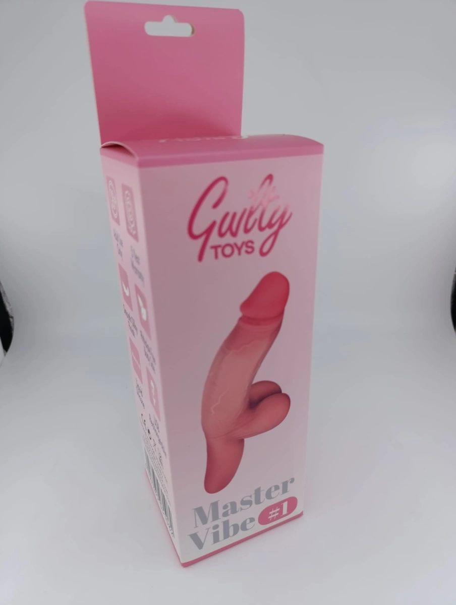 Vibrator Realist Master Vibe No. 1, 10 Moduri Vibratii, Silicon Lichid, USB Magnetic, Natural, 27.5 cm, Guilty Toys, #7, Erotic24.ro