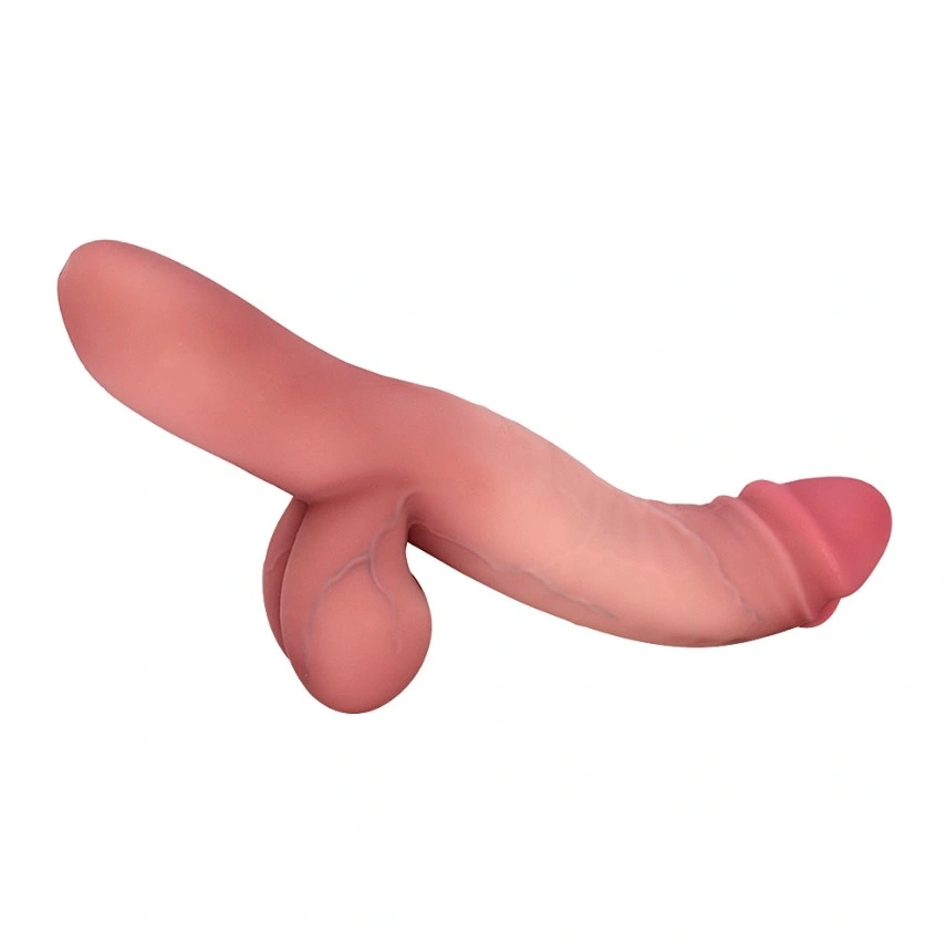 Vibrator Realist Master Vibe No. 2, 10 Moduri Vibratii, Silicon Lichid, USB Magnetic, Natural, 26 cm, Guilty Toys, #4, Erotic24.ro