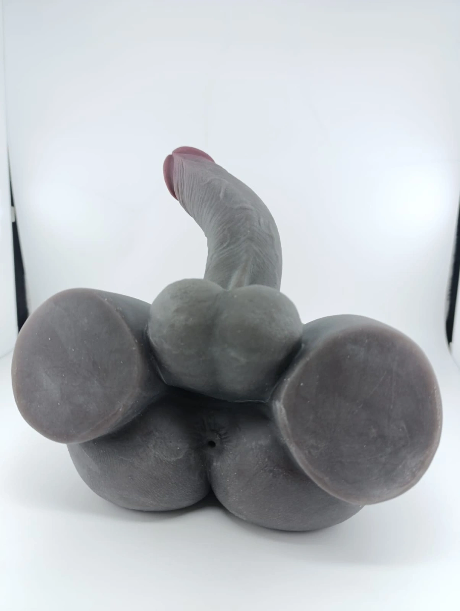 Masturbator cu Penis Flexibil si Anus, TPE Realist, Negru, 3.3 kg, #7, Erotic24.ro