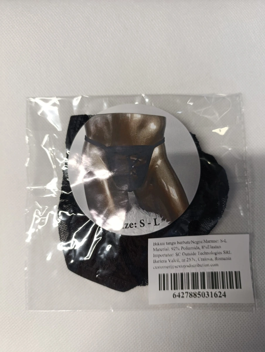 Chiloti Tanga Barbati, Negru, S-L, #3, Erotic24.ro