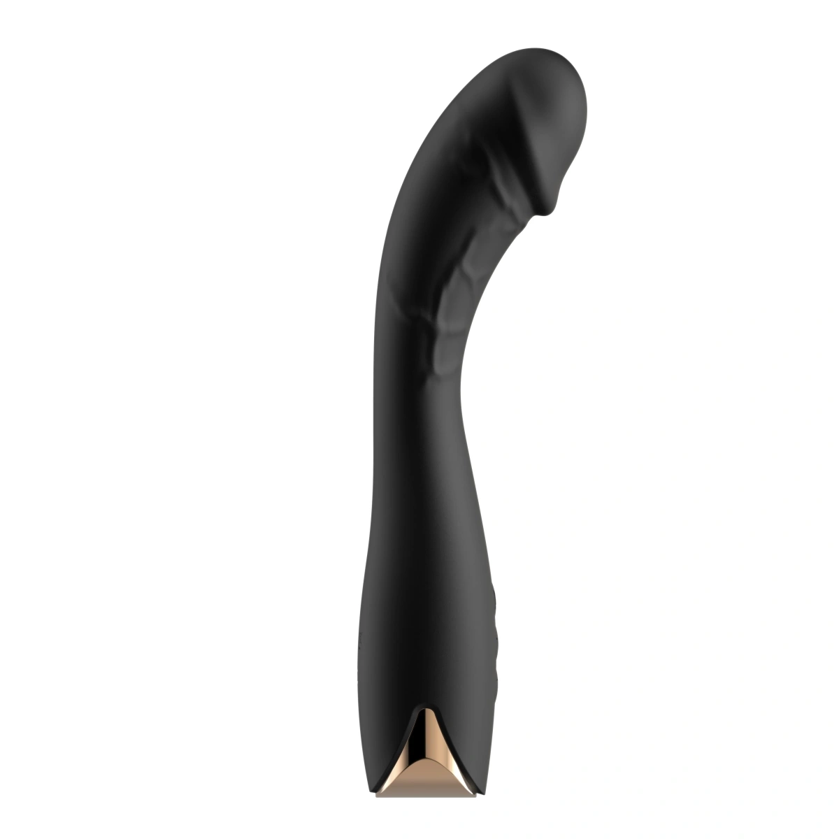 SexShop - Dorinta, Fantezie, Pasiune - Vibrator Velvet Curve pentru Punctul G, 10 Moduri Vibratii, 4 Viteze, Silicon, USB, Negru, 21.4 cm, Guilty Toys, Erotic24.ro