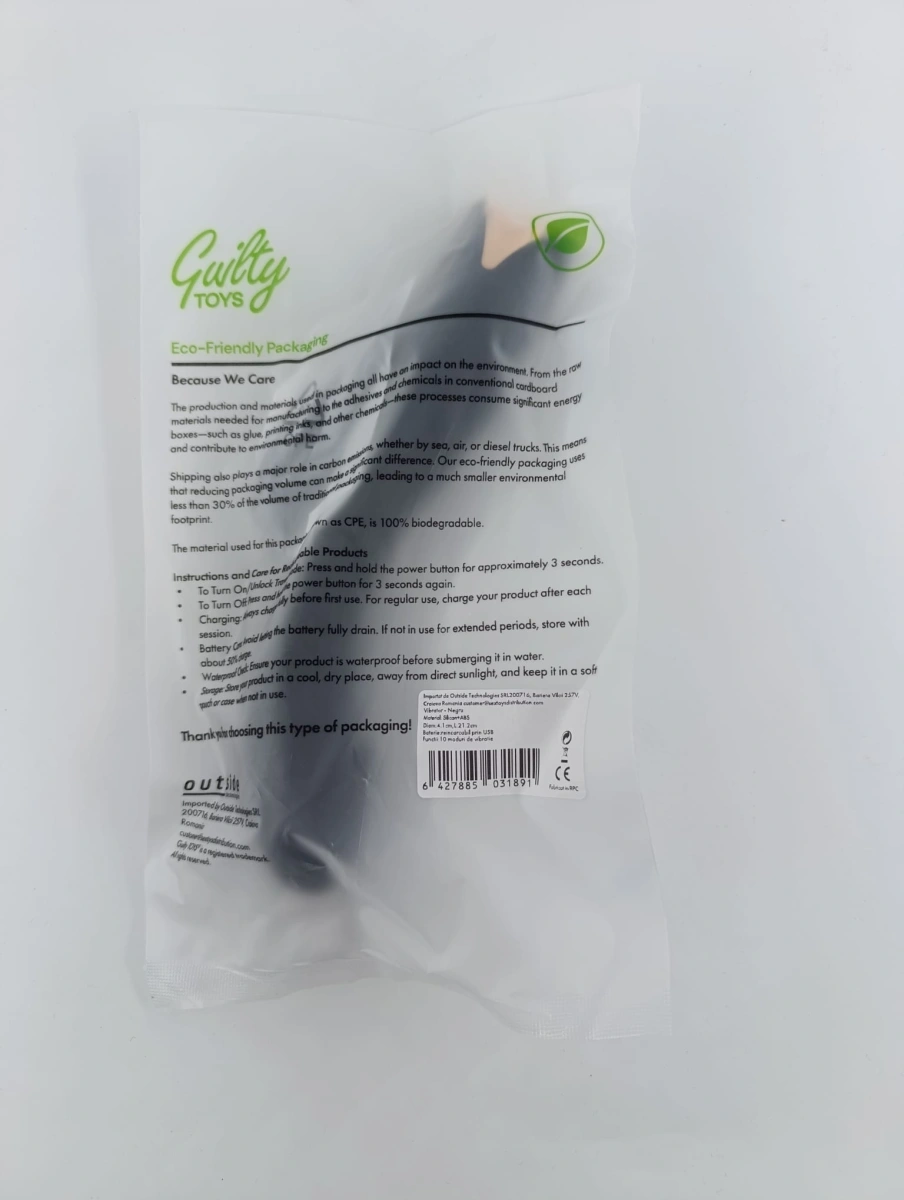 Vibrator Velvet Curve pentru Punctul G, 10 Moduri Vibratii, 4 Viteze, Silicon, USB, Negru, 21.4 cm, Guilty Toys, #7, Erotic24.ro