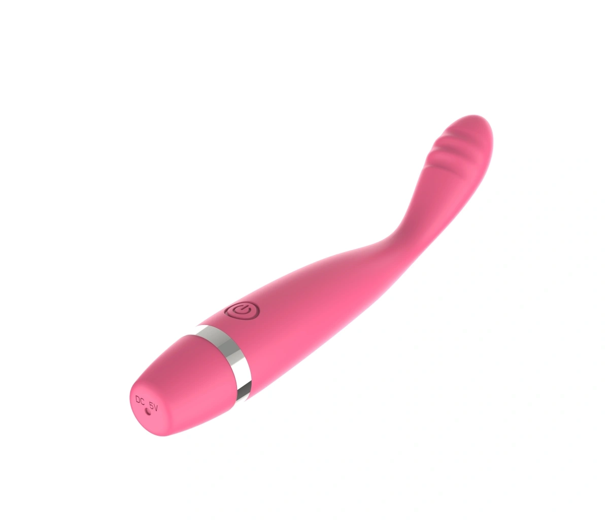 Vibrator Slim Punctul G, 10 Moduri Vibratii, Silicon, USB, Roz, 17.5 cm, Guilty Toys, Nr. 4, Erotic24.ro