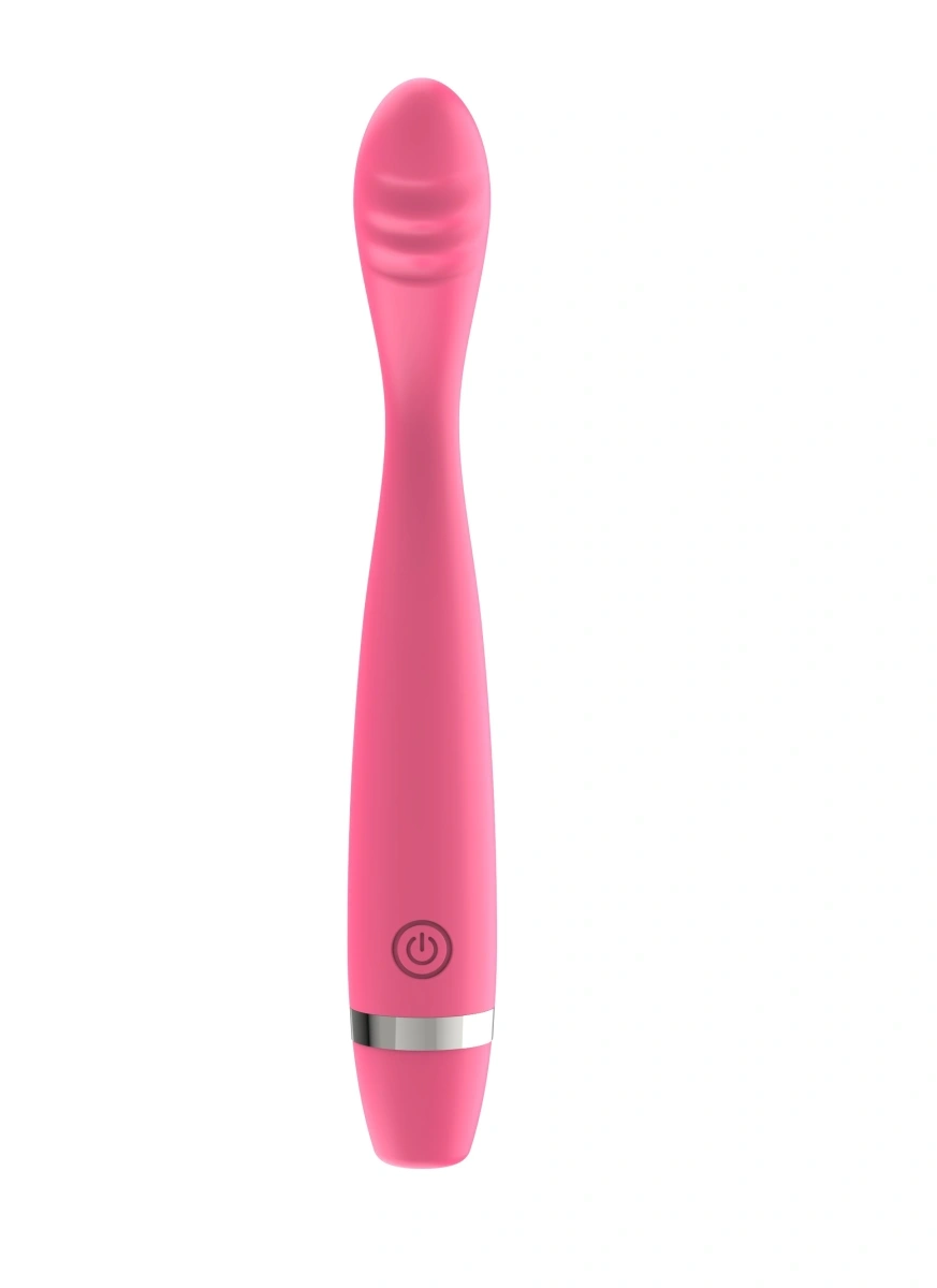 Vibrator Slim Punctul G, 10 Moduri Vibratii, Silicon, USB, Roz, 17.5 cm, Guilty Toys, Nr. 2, Erotic24.ro