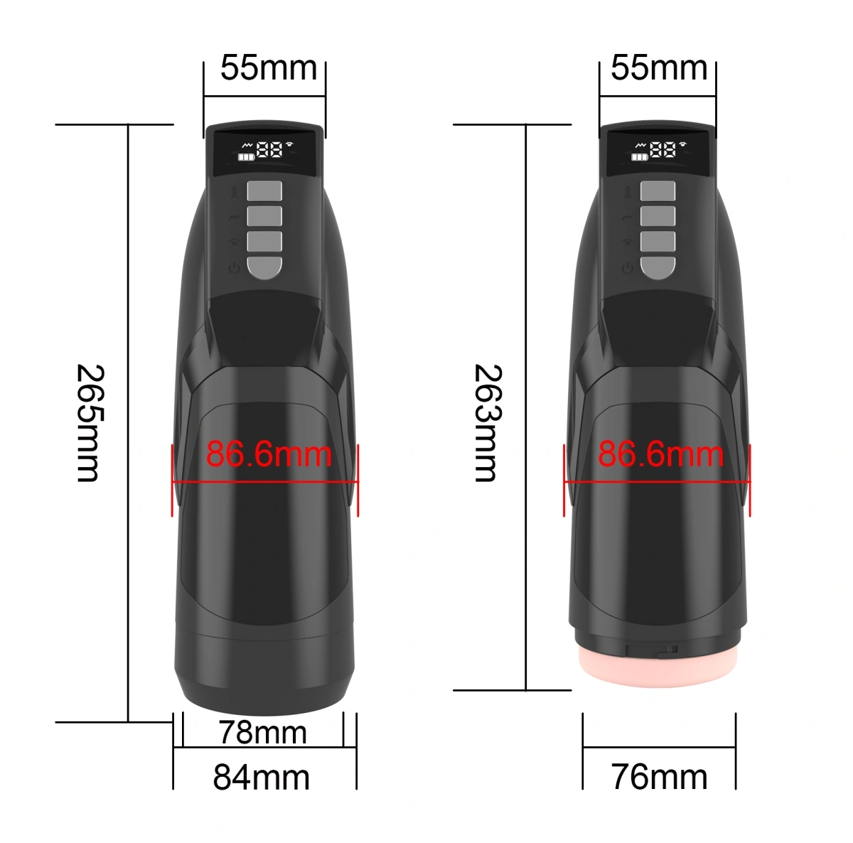 Masturbator Automat Vagin 9 Moduri Vibratii, 9 Moduri Suctiune, USB, TPE Realist, Negru, 26.5 cm, #21, Erotic24.ro