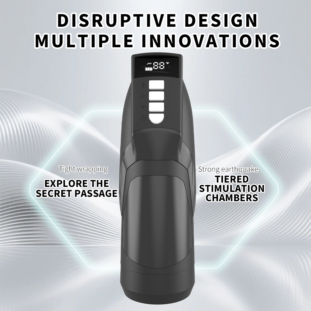 Masturbator Automat Vagin 9 Moduri Vibratii, 9 Moduri Suctiune, USB, TPE Realist, Negru, 26.5 cm, #9, Erotic24.ro