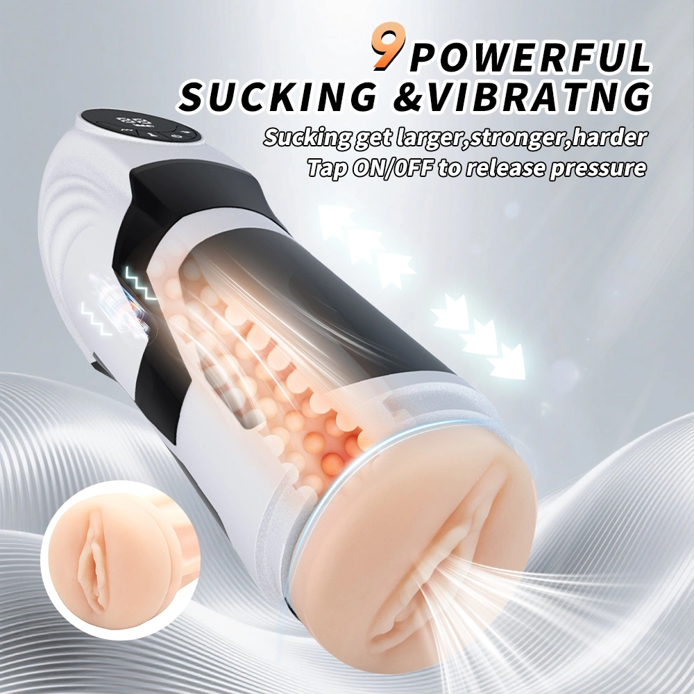 Masturbator Electric Pussy 9 Moduri Vibratii, 9 Moduri Suctiune, USB, TPE Realist, Negru, 25.5 cm, #8, Erotic24.ro