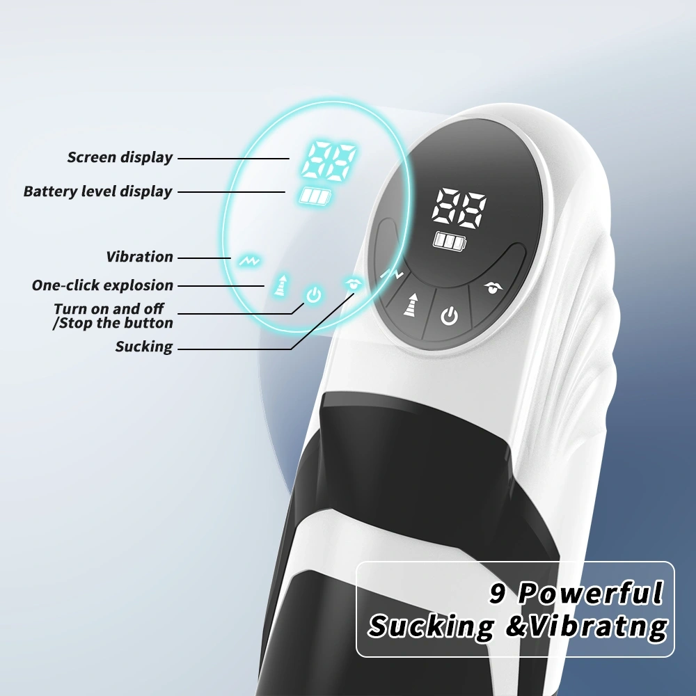 Masturbator Electric Pussy 9 Moduri Vibratii, 9 Moduri Suctiune, USB, TPE Realist, Negru, 25.5 cm, #9, Erotic24.ro