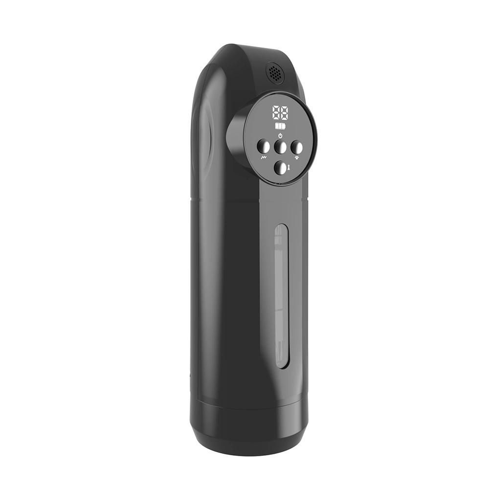 Masturbator Automat Pussy 9 Moduri Vibratii, 9 Moduri Suctiune, USB, TPE Realist, Negru, 27.4 cm, #4, Erotic24.ro