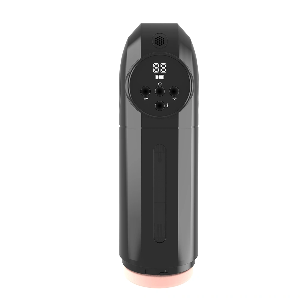 Masturbator Automat Pussy 9 Moduri Vibratii, 9 Moduri Suctiune, USB, TPE Realist, Negru, 27.4 cm, #5, Erotic24.ro