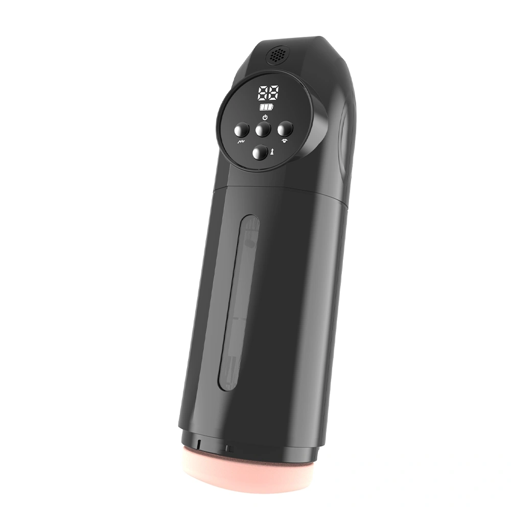 Masturbator Automat Pussy 9 Moduri Vibratii, 9 Moduri Suctiune, USB, TPE Realist, Negru, 27.4 cm, #7, Erotic24.ro