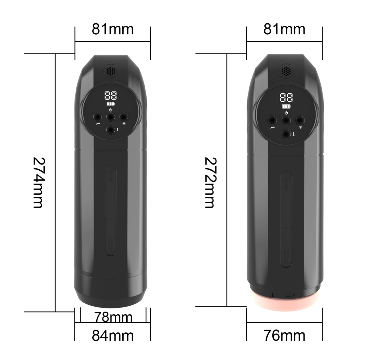 Masturbator Automat Pussy 9 Moduri Vibratii, 9 Moduri Suctiune, USB, TPE Realist, Negru, 27.4 cm, #15, Erotic24.ro
