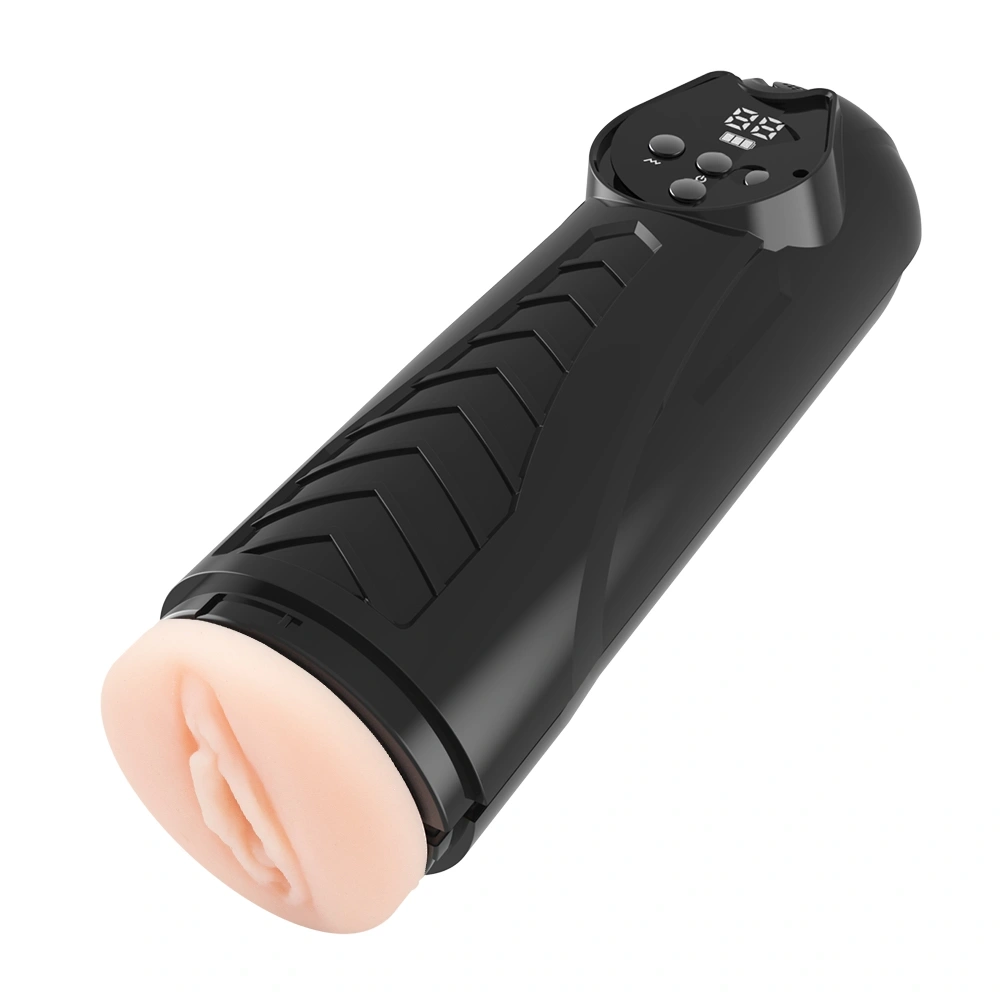 Masturbator Electric 9 Moduri Vibratii, 9 Moduri Suctiune, USB, TPE Realist, Negru, 27.1 cm, #2, Erotic24.ro