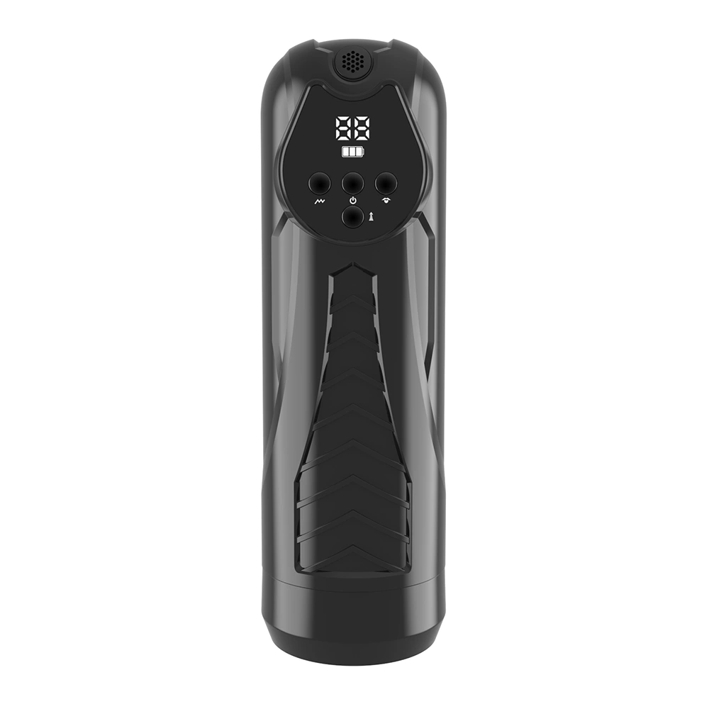 Masturbator Electric 9 Moduri Vibratii, 9 Moduri Suctiune, USB, TPE Realist, Negru, 27.1 cm, #9, Erotic24.ro