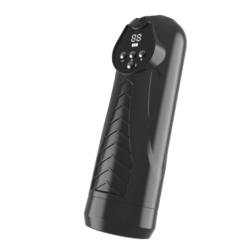 Masturbator Electric 9 Moduri Vibratii, 9 Moduri Suctiune, USB, TPE Realist, Negru, 27.1 cm, #10, Erotic24.ro