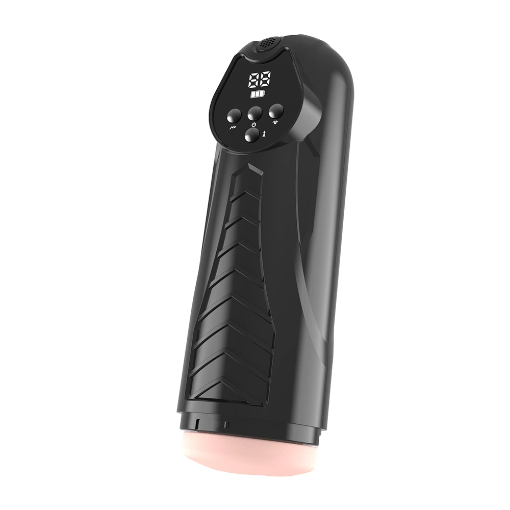 Masturbator Electric 9 Moduri Vibratii, 9 Moduri Suctiune, USB, TPE Realist, Negru, 27.1 cm, #7, Erotic24.ro