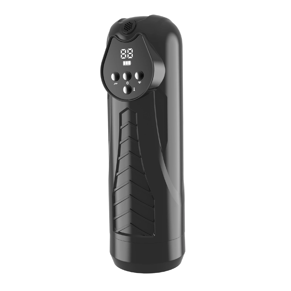 Masturbator Electric 9 Moduri Vibratii, 9 Moduri Suctiune, USB, TPE Realist, Negru, 27.1 cm, #11, Erotic24.ro