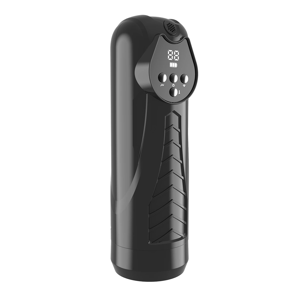 Masturbator Electric 9 Moduri Vibratii, 9 Moduri Suctiune, USB, TPE Realist, Negru, 27.1 cm, #8, Erotic24.ro