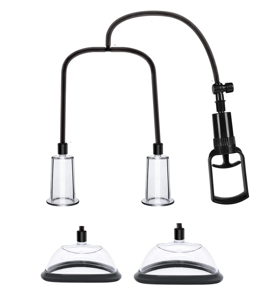 Pompa Manuala pentru Vulva si Sani cu 4 Cupe, Negru, #1, Erotic24.ro