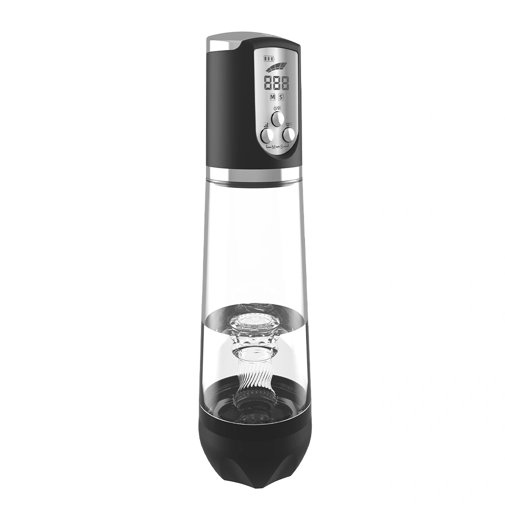 Pompa Electrica de Penis Luxury Pump, cu Manson Stimulator TPE Moale, USB Magnetic, 31.5 cm, #2, Erotic24.ro