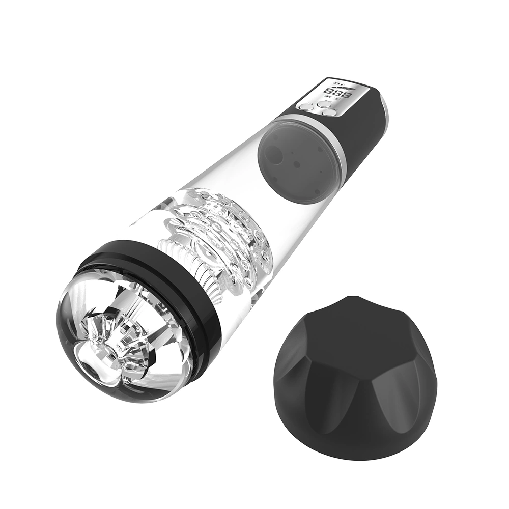 Pompa Electrica de Penis Luxury Pump, cu Manson Stimulator TPE Moale, USB Magnetic, 31.5 cm, #6, Erotic24.ro