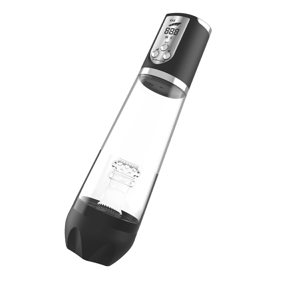 Pompa Electrica de Penis Luxury Pump, cu Manson Stimulator TPE Moale, USB Magnetic, 31.5 cm, #4, Erotic24.ro