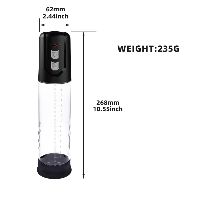 Pompa Electrica pentru Penis, 2 Moduri Suctiune, Manson Silicon, USB, 26.8 cm, #5, Erotic24.ro