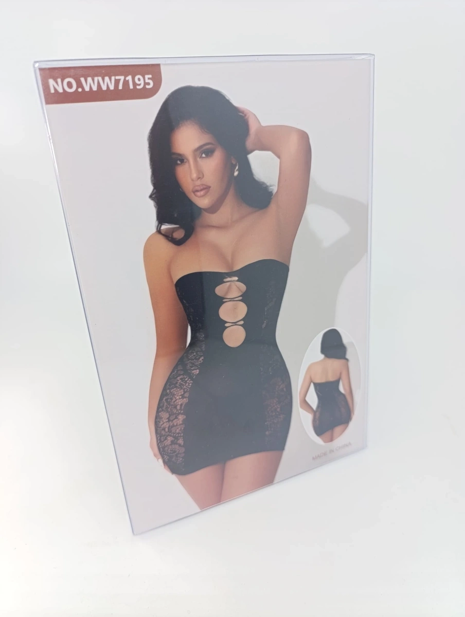 Rochie Mini Elastica Kara, Negru, S-L, #3, Erotic24.ro