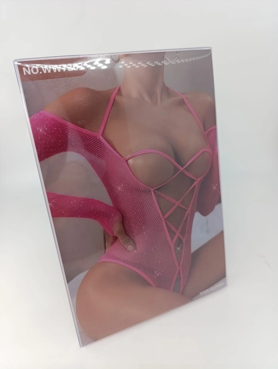 Body Crotchless Sexy Glitter, Roz, S-L, #6, Erotic24.ro