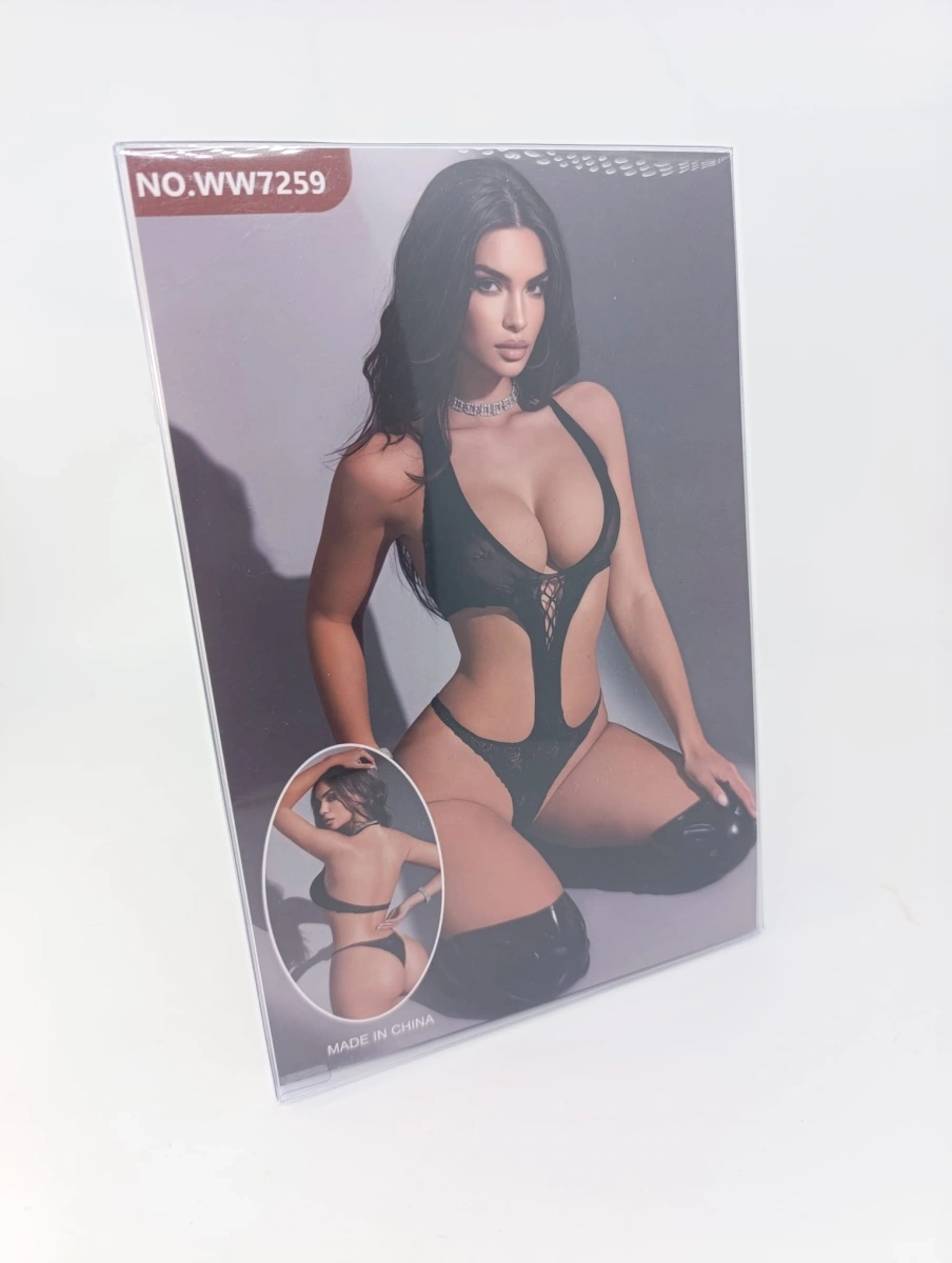 Body Sexy Myra cu Decupaje Ample, Negru, S-L, #6, Erotic24.ro