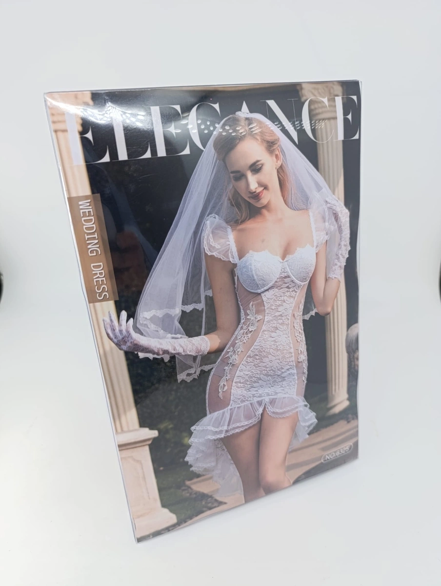 Set Lenjerie 4 Piese Sexy Bride, Alb, L/XL, #5, Erotic24.ro