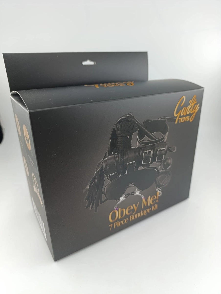 Set BDSM 7 Piese Obey Me!, Negru, Guilty Toys, #2, Erotic24.ro