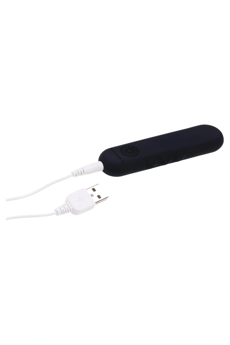 Vibrator Mini Pivot Flat Bullet, 5 Viteze, Silicon, USB, Negru, 10 cm, #3, Erotic24.ro