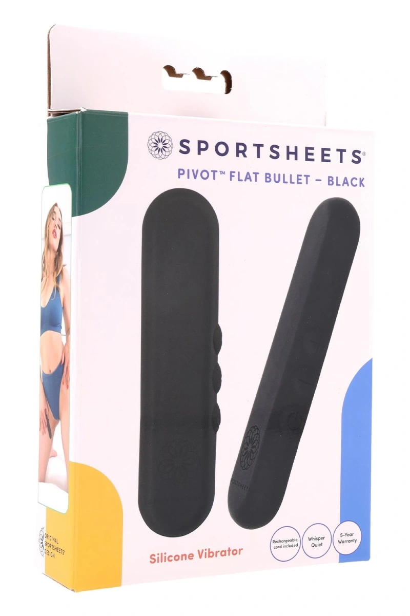 Vibrator Mini Pivot Flat Bullet, 5 Viteze, Silicon, USB, Negru, 10 cm, #6, Erotic24.ro