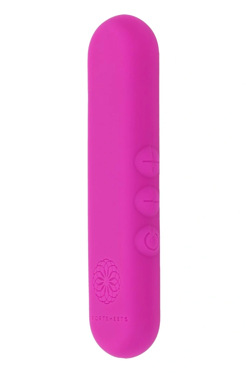 Vibrator Mini Pivot Flat Bullet, 5 Viteze, Silicon, USB, Roz, 10 cm, #2, Erotic24.ro