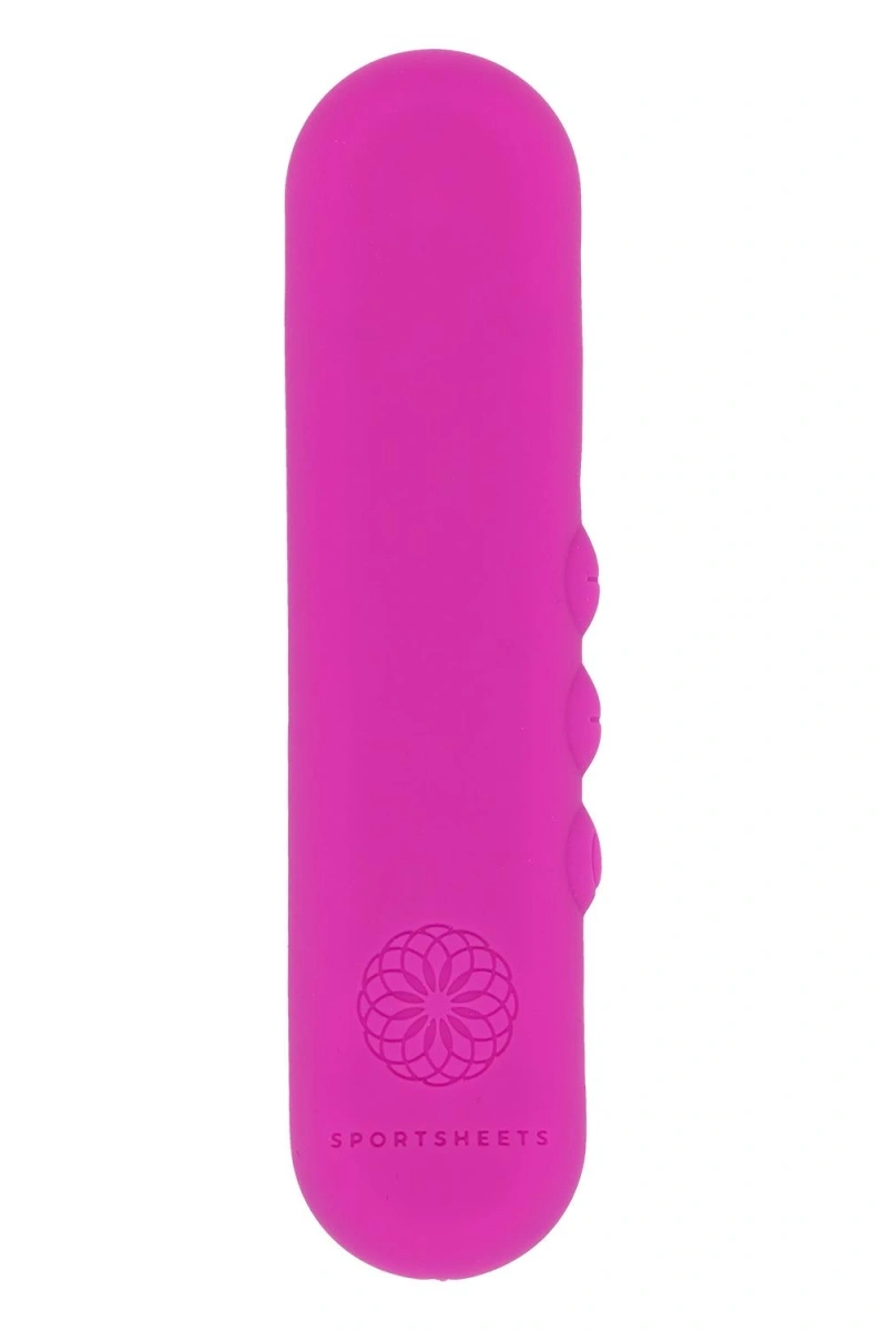 Vibrator Mini Pivot Flat Bullet, 5 Viteze, Silicon, USB, Roz, 10 cm, #1, Erotic24.ro