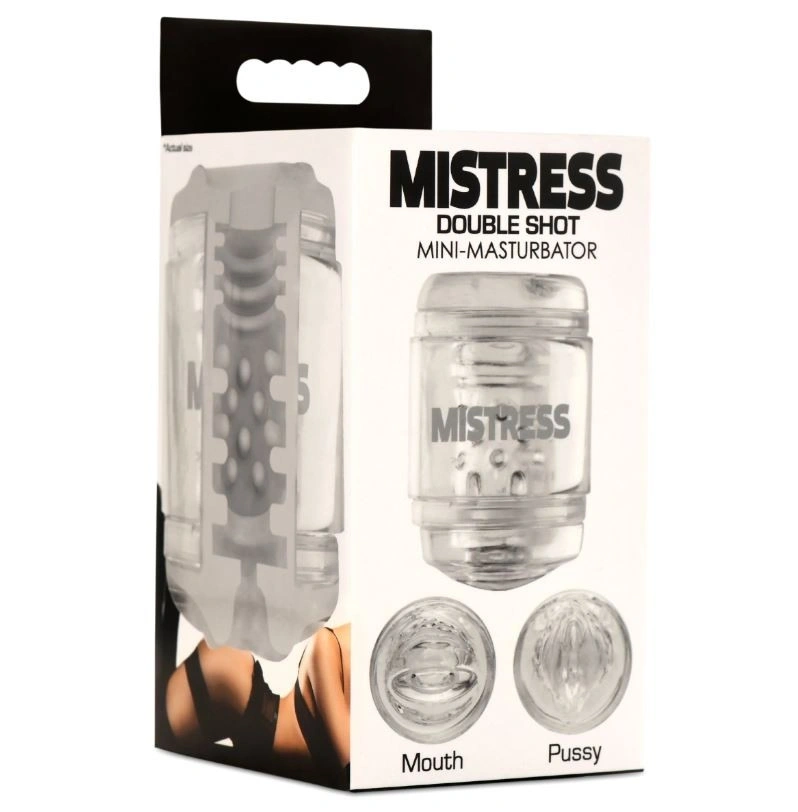 Masturbator Double Shot Gura-Vagin, Transparent, #8, Erotic24.ro